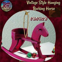 Hanging Retro Rocking Horse Wood Ornament