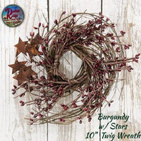 Wreath Twig Pip Star Berry 10"