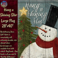 NEW Winter Christmas Hang a Shining Star Snowman Garden or Large Flag