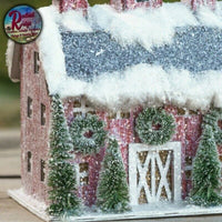 Snowy Light Up 7" Red Barn Ragon House