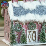 Snowy Light Up 7" Red Barn Ragon House
