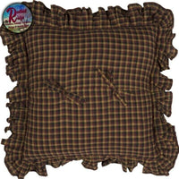 Heritage Farms Primitive Crow Pillow 18x18 Raven, Burgundy, Mustard Pillow 18x18