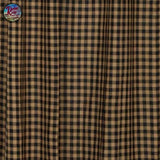 Black Check Scalloped Curtains 84"x40"