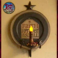 Star Wall Hanging Plate Candle Holder