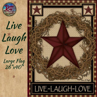 Outside Barn Star Live Laugh Love Flags & Rug