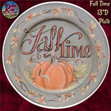 Fall Time Wood Plate 13"D