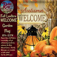 Folk Art Fall Lantern WELCOME Garden Flag