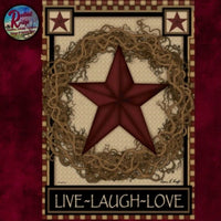 Outside Barn Star Live Laugh Love Flags & Rug