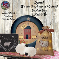 Lighted We are the Sheep of hand Burlap Bag **50% SAVINGS