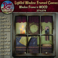 Wood Window with Radiance Lighted Canvas