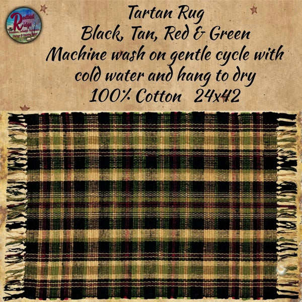 Tartan Rectangle Rug 24x42 ~50% Savings