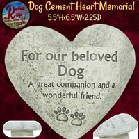 Beloved Pet & Friend Cement Memorial Stone Cat or Dog
