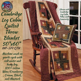 Cambridge Patchwork Quilted Throw or Matching Quilted Pillow Cover