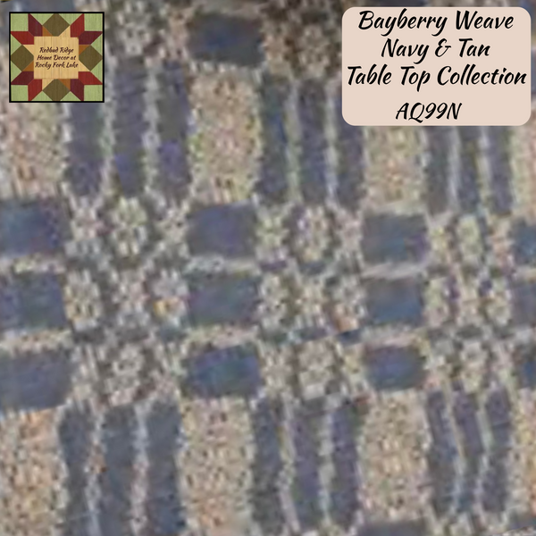 Autumn Frost Woven Navy Tabletop Collection