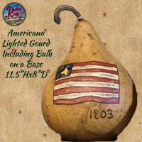 Lighted Americana Gourd 1803 on Base