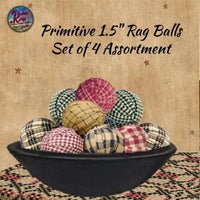 Homespun 1" Rag Balls 3 Set