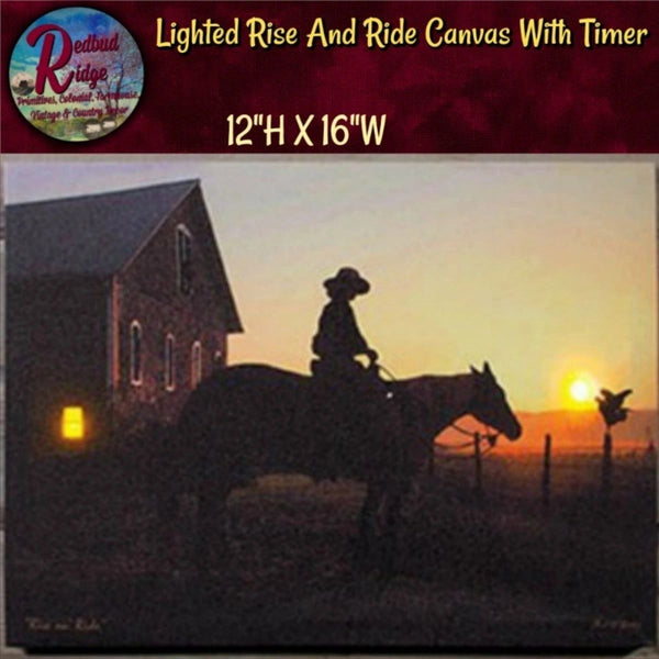 Canvas Lighted with Timer Rise and Ride Radiant