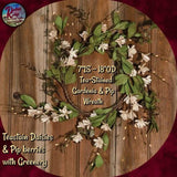 Tea-Stained Gardenia & Ivory Pip Berry Wreaths & Spray