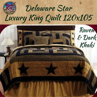 Delaware Star Black & Khaki Bedding   **50% Savings