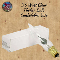 2/Set 3.5 Watt Clear Flicker Bulb