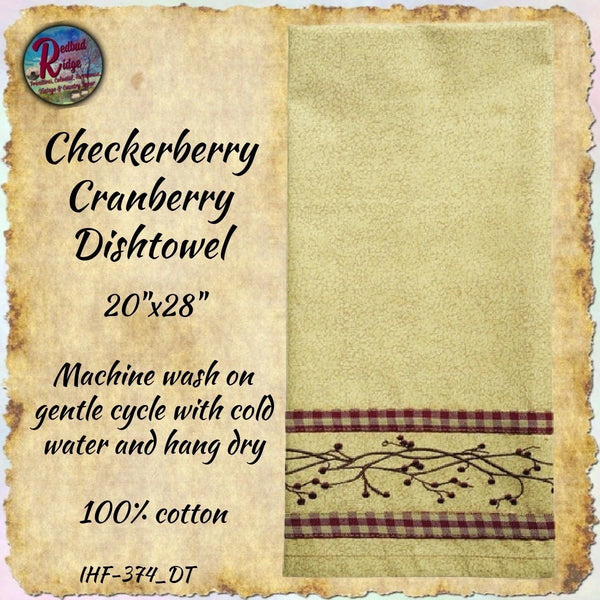 Checkererberry Towel or Tablemat/Placemat  **50% Savings