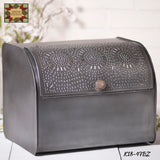 Bread Box Punch Tin Black or Antique Tin