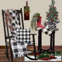 *Buffalo Plaid Black/White Check Woven Collection **50% Savings