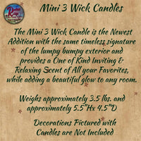 NEW 3 Wick Assorted Scented Candles  3.5 lbs