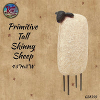 Primitive Tall Skinny Black Face Sheep