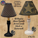 Wellington Metal Spindle Accent Lamp Black or Buttermilk