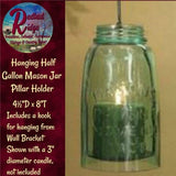 Mason Jar Pillar Candle Holder - Half Gallon Farmhouse