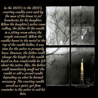 Candle Holder Courting Iron Smokey Black (History of the Courting Candle)