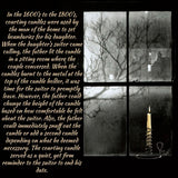 Candle Holder Courting Iron Smokey Black (History of the Courting Candle)