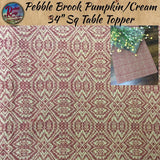 *Pebble Brook Deep Peach & Cream Woven Table Top Collection