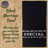 Black Marriage Towel