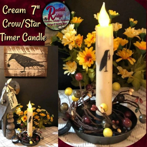Crow/Star~ Willow Tree Taper Candles