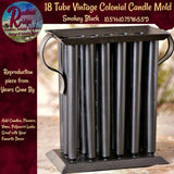 Vintage Style Reproduction 18 Tube Candle Mold Smokey Black