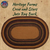 Heritage Farms Crow and Stars Jute Rug Half or Oval With or Without Pad