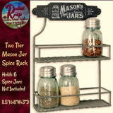 MASON JAR 2 Tier Spice Rack ~ 50% Savings
