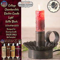 Colonial Cottage Chamberstick Moving Motion Electric Taper Candle Lighting