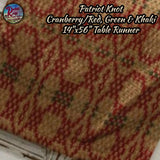 Patriots Knot Cranberry, Green & Khaki Tablerop Collection