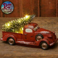 RED TRUCK CHRISTMAS TREE LED Timer LIGHTS