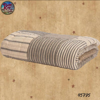 Sawyer Mill Charcoal Block Quilted Throw 60x50