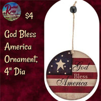 Hanging God Bless America Ornament