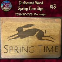 Spring Time Wood Bunny Sign