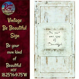 Be Beautiful Aged Canvas