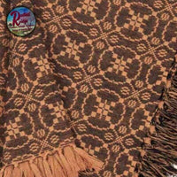 Marshfield Black & Khaki THROW Woven Afghan