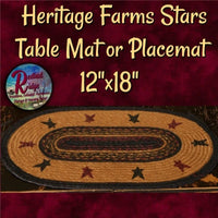 Heritage Farms Stars Runners or Table Mat/Placemat