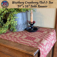 Westbury Cranberry/Red & Tan Table Top Collection