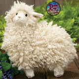 NEW Primitive Folk Art Handcrafted Fuzzy Sheep 8.5"Wx8"H